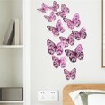 thumbnail image 3 of TIMIFIS Décoration Maison 12 Pcs Autocollant Mural Papillon Creux Texture Métal 3D DecorFall, 3 of 6