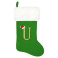 thumbnail image 1 of SUTENGDA 20 Inches Monogram Christmas Stockings Red Velvet with White Super Soft Plush Cuff Embroidered Xmas Stockings Classic Personalized Stocking Decorations for Family Holiday Season, 1 of 7