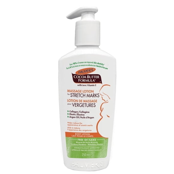 Palmer's® Cocoa Butter Formula® Cocoa Butter Massage Lotion for Stretch Marks and Pregnancy Skin Care. Helps visibly improve skin elasticity and reduce the appearance of stretch marks, 250 ml