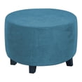 thumbnail image 2 of GUOOL Housses Rondes pour Pouf Housses pour Pouf en Spandex Amovibles Housses de Protection pour Repose-Pieds Bleu Paon, 2 of 8