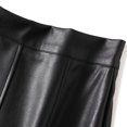 thumbnail image 4 of Besolor Jupe Midi Évasée Classique Taille Haute Longueur Genou pour Femme, Cuir, Extensible, 4 of 5