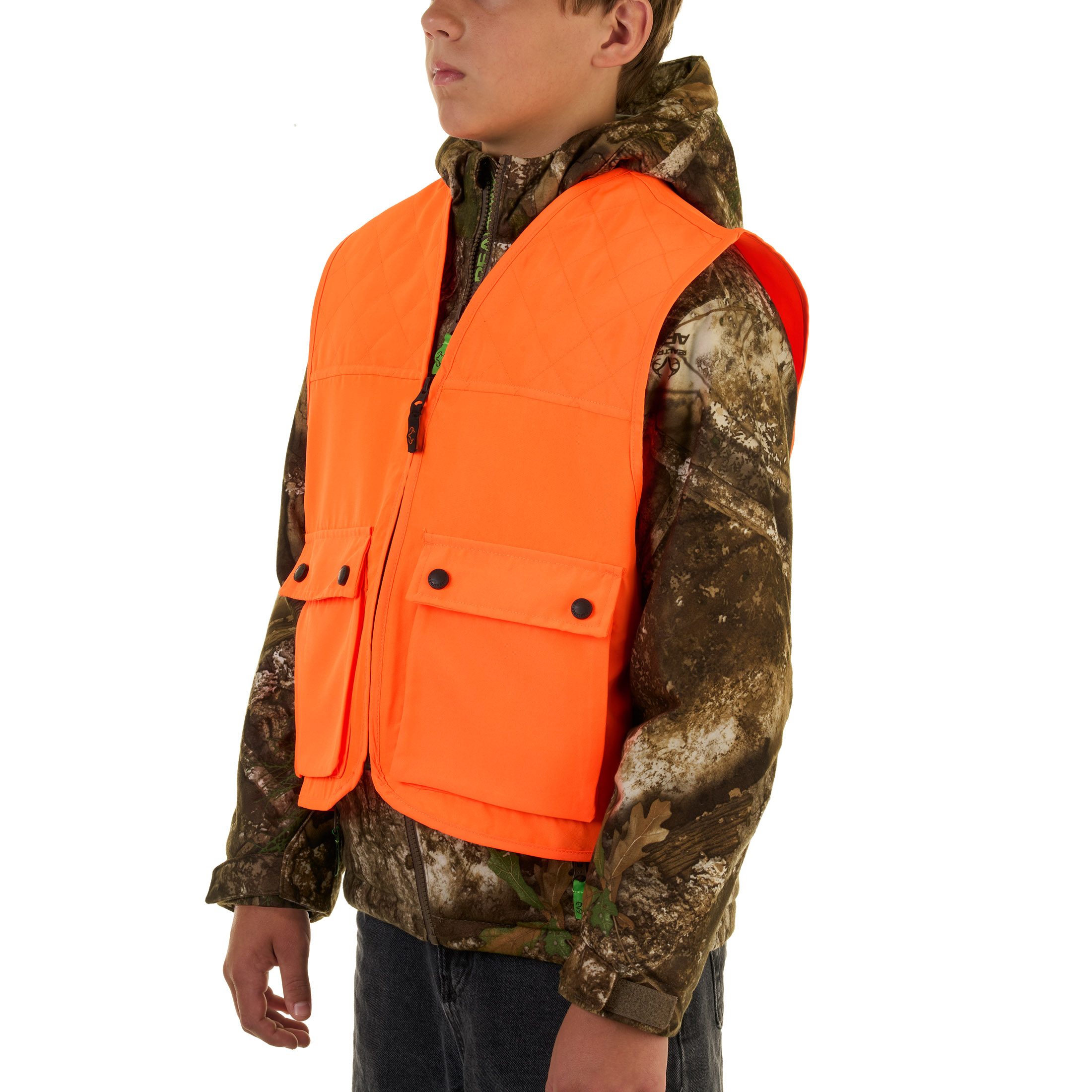 Realtree Blaze Orange Men's Hunting Cover Vest, S/M