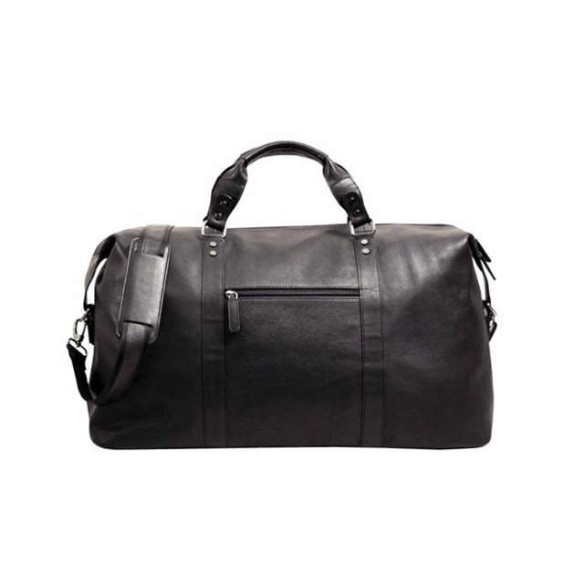 Preferred Nation P6208.BLK Milano Leather Duffle, Black