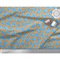 thumbnail image 2 of Soimoi Poly Georgette Fabric Text & Tiger Face Cartoon Print Fabric by The Yard 42 Inch Wide, 2 of 3
