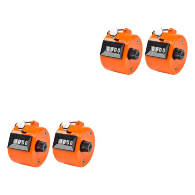 maskred 2pcs Materials Unisex Manual Counting Tally For Clear Scale Clear Accurate Scale Orange 2Set