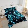 thumbnail image 4 of Erosebridal Gamepad Bedding Full Comforter Set, Game Player Down Comforter, Honeycomb Geometry Decor, Lightweight 3-Piece, 4 of 7