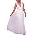 thumbnail image 2 of FcBaudy Camisole Sans Manches Robe Col en V, Robes d'Été pour Femmes, Robes d'Été pour Femmes Nouvelle Grande Robe Col en V Couleur Unie Grande Robe Robe pour Femmes, 2 of 9