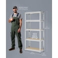 thumbnail image 3 of SONGMICS 5-Tier Storage Shelves, Load 875 kg, Garage Storage, Boltless Assembly, Adjustable Shelving Unit, for Study Shed Basement, Silver, 3 of 8