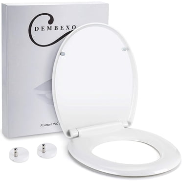 Toilet seat with drop brake, Clip-on toilet seat, Soft closing, Anti-slip system, One-click disassembly, Easy cleaning