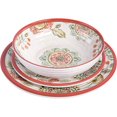 thumbnail image 3 of Laurie Gates Brick Floral 12 Piece Melamine Dinnerware Set, White, 3 of 5