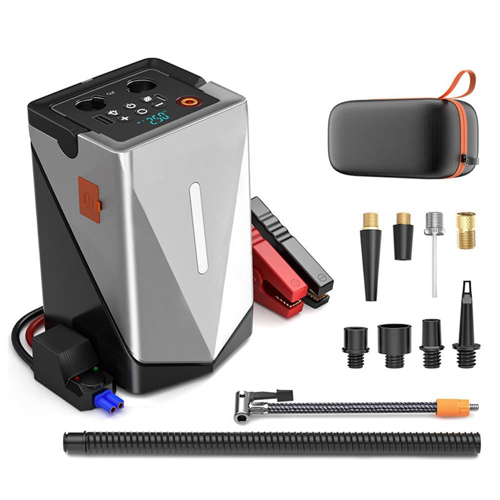 Multifunctional Jump Starter with Airs Pump Blower 12V Functional Power Ba Heat X2E4
