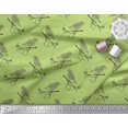 thumbnail image 3 of Soimoi Green Velvet Fabric Branch & Bird Text Print Fabric by Yard 58 Inch Wide, 3 of 5
