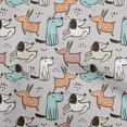 thumbnail image 1 of oneOone Cotton Cambric Light Gray Fabric Dog Cartoon Sewing Craft Projects Fabric Prints By Yard 42 Inch Wide-YF, 1 of 5