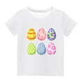 thumbnail image 1 of MAOWAPLG Chemises pour Filles Tout-Petits Enfants Garçons Filles Mode Pâques Mignon Oeufs de Pâques Imprimé Col Rond Imprimé Manche Courte Haut, 1 of 1