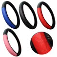thumbnail image 4 of Breathable PU Leather Anti-slip Steering Wheel Cover for 15inch Car Wheels, 4 of 8
