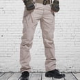 thumbnail image 4 of cllios Men's Cargo Pants Plus Size Multi Pockets Pants Outdoor Work Trousers Comfortable Camping Cargo Pants, 4 of 6