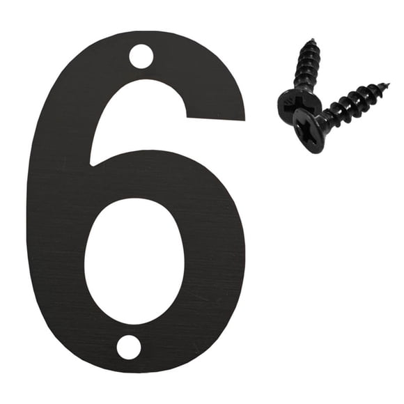 Vaidha 4.7 In Floating Address House Number Modern Black Metal Letters Garden Garage Mailbox Decor Number Nail Kit Visual Sign