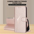 thumbnail image 2 of Premium Flip Case for iPhone 17 Pro Carbon Fiber Texture, Stand & Magnetic Clasp Pink, 2 of 7