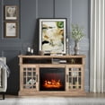 thumbnail image 3 of Gymax 48'' TV Stand Console Cabinet w/ Fireplace Entertainment Center For Living Room Natural, 3 of 10