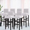 thumbnail image 1 of PiccoCasa Stretch Spandex Bar Stool Cover for Short Back Chair Silver Grey 6, 1 of 8