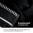 thumbnail image 4 of Bedford Home Ensemble de Serviettes 6 Pcs en Coton 100 % Tissage Riz - Noir, 4 of 6
