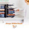 thumbnail image 2 of Last Minute Kitchen Pot &amp; Pan Organizer 3 DIY Method Adjustable 8+ Rack System for Pantry Cabinet &amp; Countertop Black Heavy Duty Steel (ECO-FRIENDLY)â¦, 2 of 7