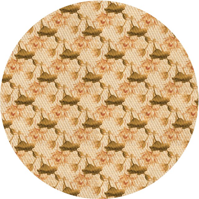 Ahgly Company Tapis d'Intérieur Lavables en Machine, Ronds, Orange Transitionnel, 4' Ronds