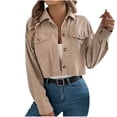 thumbnail image 1 of Lovzfmll Vestes d'Automne pour Femmes, Veste à Col Cranté de Couleur Unie, Bomber à Coupe Ample à Col Rond, Vêtements d'Automne, 1 of 8