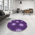 thumbnail image 4 of Ahgly Company Tapis d'Intérieur Lavable en Machine Carré Transitionnel Violet Iris Violet, 8 Pieds Carré, 4 of 7