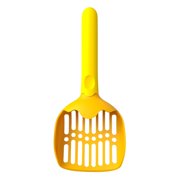 Yellow Cat Litter Shovel With Fine Holes For Clumping Litter Hanging Design Yellow Color
