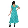 thumbnail image 4 of Moomaya Robes Imprimées à Fente avant pour Femmes Kurti à Manches Courtes Tenue d'Été, 4 of 6