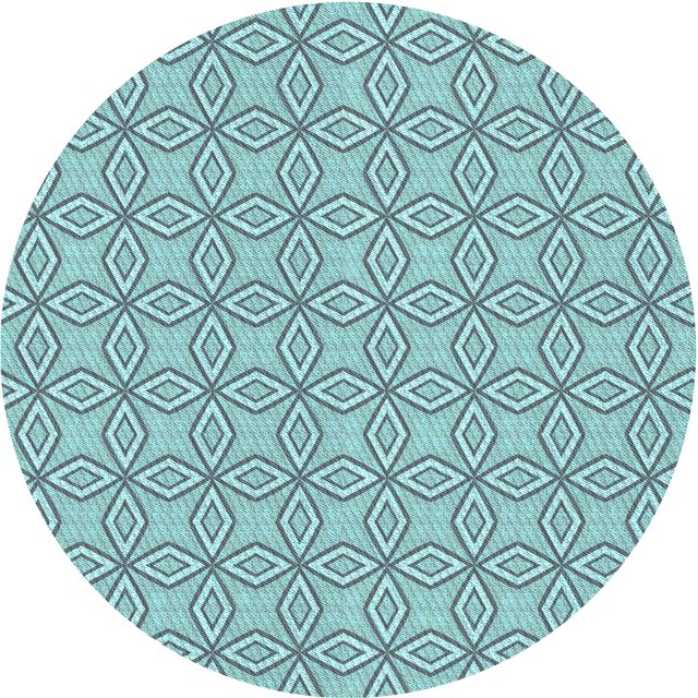 Ahgly Company Tapis Rond Lavable en Machine Intérieur Transitionnel Vert Profond, 6 Pieds Rond