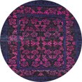 thumbnail image 1 of Ahgly Company Indoor Round Abstract Purple Abstract Area Rugs, 3' Round, 1 of 6