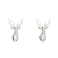 thumbnail image 4 of Decodeary Personalized Home Style With 3D Mirror Deer Wall Stickers Acrylic 3D Deer Head Mirror Wall Sticker Multifunctional silver S 2Set, 4 of 6