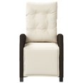 thumbnail image 3 of vidaXL 3 Piece Bistro Set with Cushions Brown Poly Rattan, 3 of 5