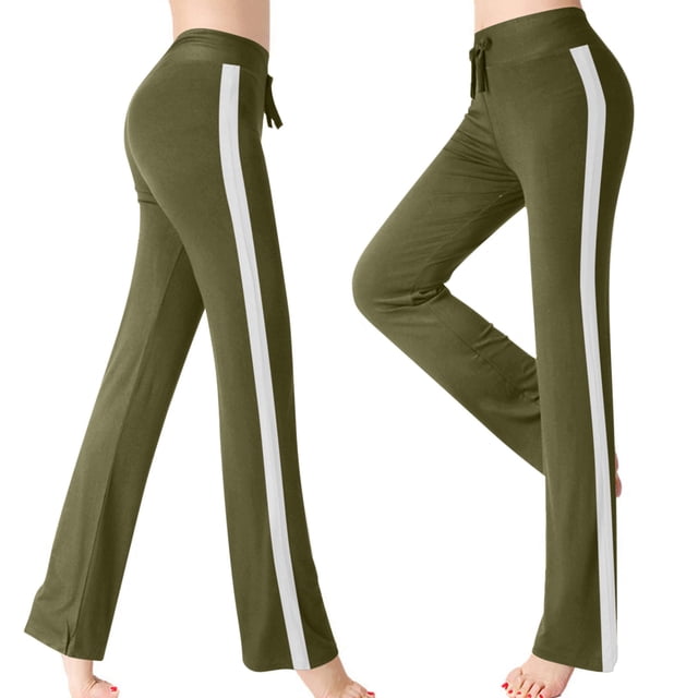 Meichang Spring Clearance Womens Yoga Pants High Elastic Waist Modal Bootcut Pants Workout Running Yoga Trousers Casual Yoga Gym Leggings with Drawstring