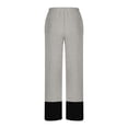 thumbnail image 5 of Chbgutlmr Womens Pants Plus Size Elastic Waist Straight Leg Loose Slit Color Block Casual Trousers Fall, 5 of 5