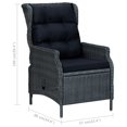 thumbnail image 4 of vidaXL 7 Piece Garden Dining Set Dark Grey, 4 of 5