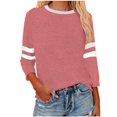 thumbnail image 1 of Timegard Hauts pour Femmes Grande Taille Col Rond Manches 3/4 T-Shirts Confortables Tunique Décontractée pour Porter avec des Leggings, 1 of 4