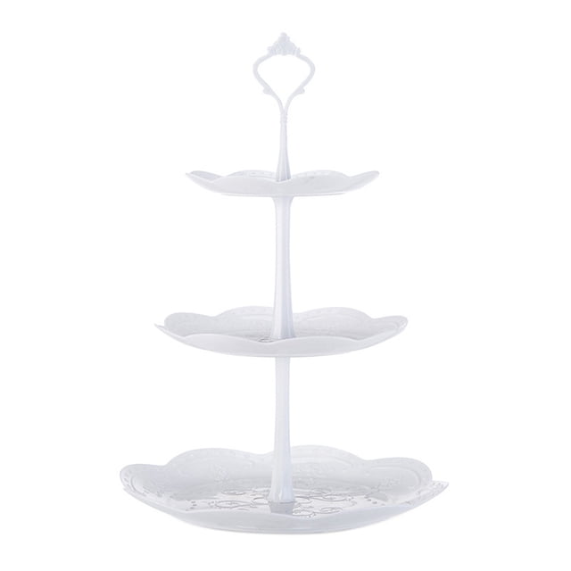 Agiferg 3-Tier Cupcake Stand Cake Dessert Wedding Event Party Display Tower Plate Round
