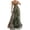 Army Green, variant on Womens Floral Maxi Dress Tie Straps V Neck Backless Tulles a Line Beach Summer Travel Dresses Green S