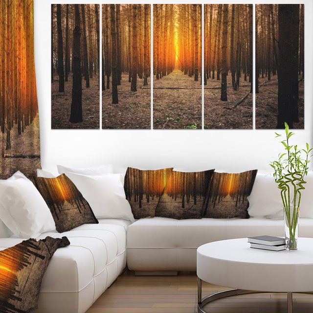 Halloween Themed Spooky Dark Forest - Oversized Forest Canvas Art