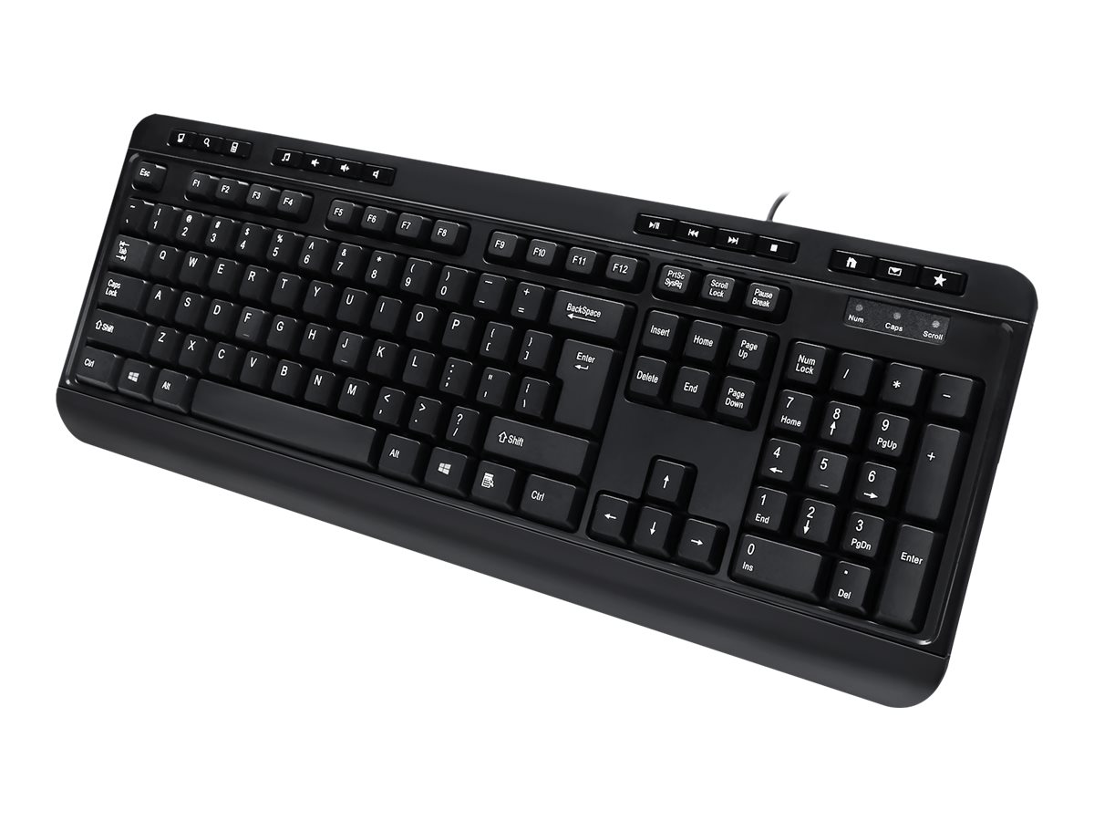 Adesso EasyTouch 132 - Multimedia Desktop Keyboard with 3-Port USB Hub