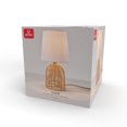 thumbnail image 4 of Lampe de table de 14 po base rotin/abat-jour lin blanc, 4 of 6