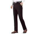 thumbnail image 1 of Dagugfen Mens Dress Pants High Waist Button Fitted Breathable Business Casual Work Pants Solid Color, 1 of 9
