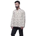thumbnail image 2 of Atasi Kurta Décontractée Imprimée à Col Chinois Chemise Ethnique Kurta Courte pour Homme Tunique, 2 of 5