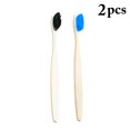 thumbnail image 2 of 2PCS Bamboo Toothbrush Vintage Natural Wood Toothbrush Nylon Bristle Toothbrush, 2 of 10