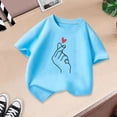 thumbnail image 5 of T-shirt Graphique Mignon pour Filles, Col Rond, Manches Courtes, Été, Décontracté, Spandex, Léger, Manches Longues, Arbres d'Hiver, Ensemble, 5 of 5