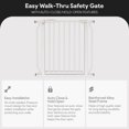 thumbnail image 3 of BalanceFrom Easy Walk-Thru Baby Safety Gate for 29.1”-33.8” Opening, 30” Tall, White, 3 of 12