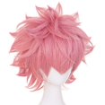 thumbnail image 2 of Pink Cosplay Wig Short Wavy Synthetic Wigs for Comic Strip Cosplay Wigs for Anime, 2 of 4